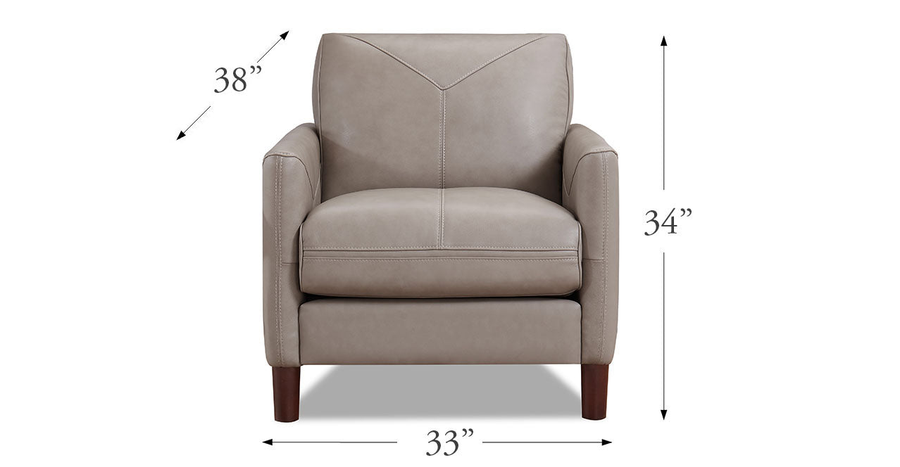 Yorkdale Leather Sofa Collection, Taupe Brown